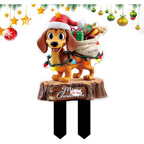 Weihnachts Rasenpfähle Dekorativer Erdspieß für Weihnachten (1/5)