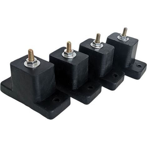 SABIR Coussinet antichoc pour climatiseur, support antidérapant en caoutchouc, support anti-vibrations, pied antichoc pour climatiseur extérieur (4 pièces/ensemble) (1/5)