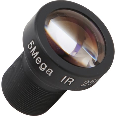 Objectif IP 5MP 25mm M12 pour carte unique, focale fixe, grande ouverture F1.7, haute luminosité, compatible caméras de surveillance (1/5)