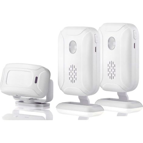 Sensor Doorbell for Business Entry, Store Welcome Buzzer Monitor, Outdoor Door Chime Kit: Infrared Motion Sensor Detector for Elderly Caregiver Reminder LED Indicators