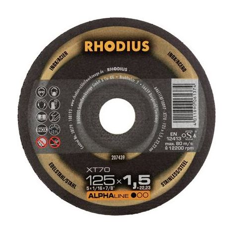 Disco de corte Rhodius xt70 125 mm 1.5 mm