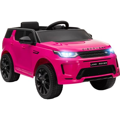 Macchina Elettrica Bambini 106x65,5x51 cm Licenza Land Rover Discovery con Fari Clacson e Cintura in Plastica e Metallo Rosa (1/5)