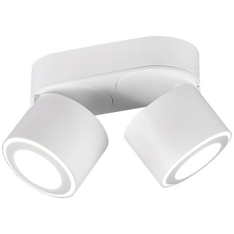 Faretti Led Barra 2 spots Orientabili Bi Emissione Luce Bianco Taurus GD Trio