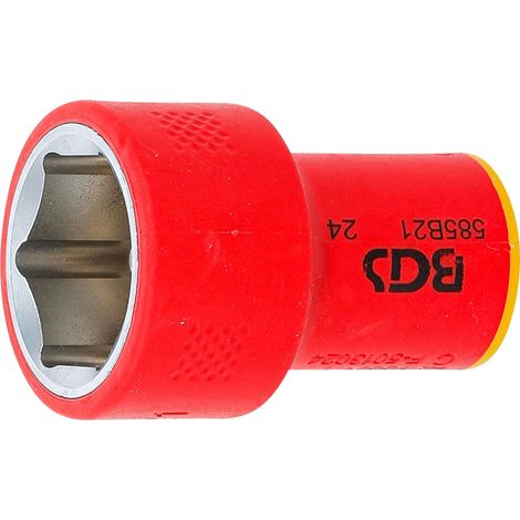 BGS 35880 VDE-Steckschlüssel-Einsatz Sechskant, An trieb Innenvierkant 10 mm (3/8"), SW 21 mm (1/4)