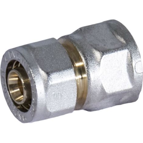 RACCORDO DIRITTO FEMMINA A STRINGERE A CORPO UNICO PER TUBO MULTISTRATO MODELLO 702FP - 3/4 Ø20 - APE