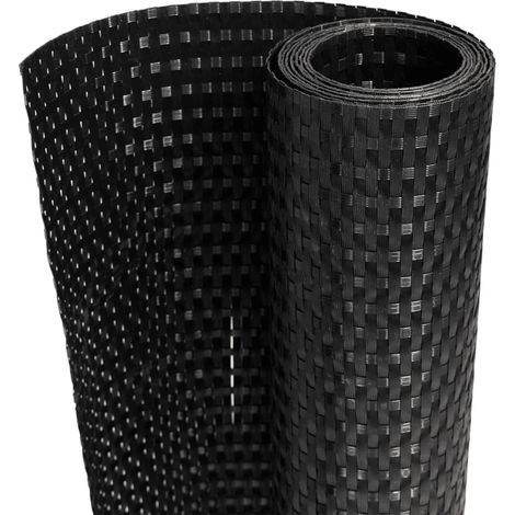 Maison Exclusive - Paravento da Balcone Nero 400x100 cm in Polyrattan