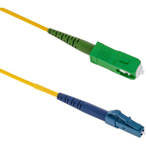 BeMatik - Câble fibre optique LC / PC vers SC / APC 5m monomode simplex 9/125 (1/5)