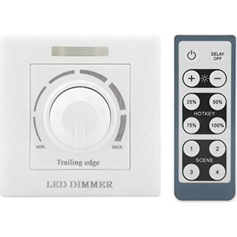 LED-Dimmerschalter, 220 V, 200 W mit Infrarot-Fernbedienung, universeller LED-Dimmerschalter, Lichtdimmer-Tastenschalter (1/5)