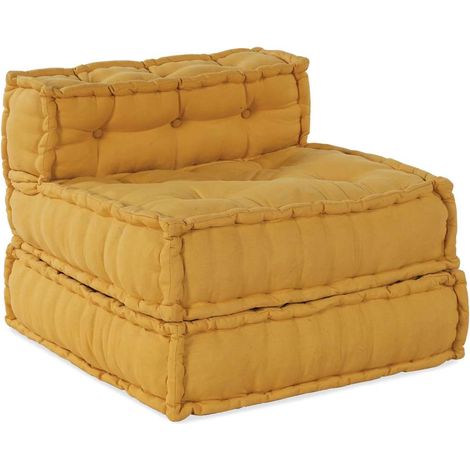 Maison Exclusive - Divano Componibile Giallo 70x70x54 in Tessuto (1/5)
