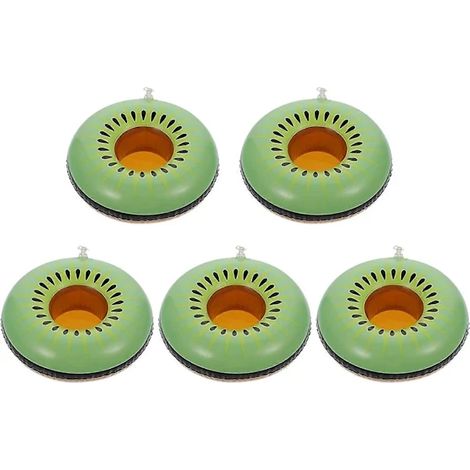 Lot de 5 porte-gobelets gonflables, flotteurs pour boissons de piscine, sous-verres, jouets de bain amusants pour enfants, accessoires de fête pour une fête à la piscine (couleurs aléatoires) (1/5)