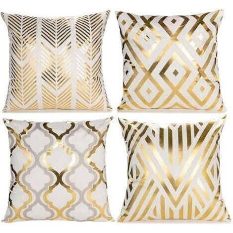 Lot de 2 Housse de Coussin Moderne 45x45cm Vert Feuilles Motif Housse Coussin en Polyester Taie d'oreiller Coussins de Canapé Décoratifs pour Exterieur Jardin Chaises Salon Chambre Maison Décor