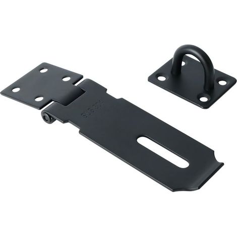 Loquet Porte Exterieur Verrou Placard en Acier Inoxydable SUS304, Verrou Porte Exterieur Interieure pour Cabinet Tiroir Jardin, Noir Mat, EMS9B (Cadena Non Inclus) (1/3)