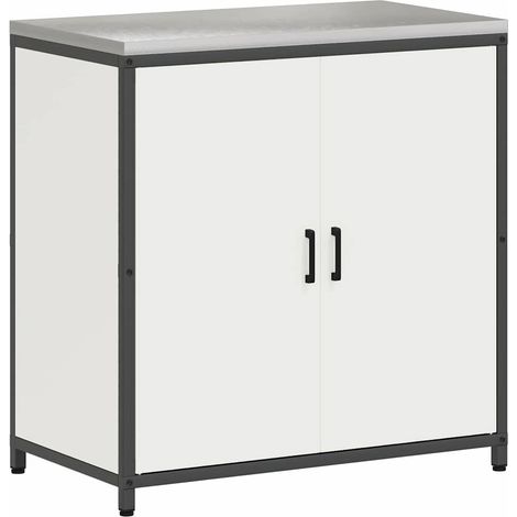 Meuble de rangement de cuisine avec étagère Blanc Acier CFW38730 (1/5)