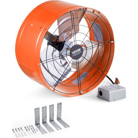 VEVOR Ventilateur deExtraction de Grenier, 380x200 mm, Extracteur deAir de Grenier avec Thermostat Reglable, Maille Exterieure, Capacite Flux deAir 1650 CFM, pour Pignon, Toit, Garage, Atelier, Maison (1/5)