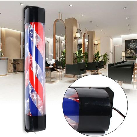 LED Barber Rod exterior Barber Rod Spinning luz peluquería Logotipo Luz con luz 90 × 13 cm Reverse peluquería peluquería