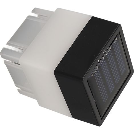 Luz solar LED de color amarillo cálido para postes de valla, ideal para jardín y terraza. (1/5)