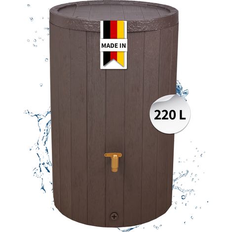 4rain MADERA depósito de agua de lluvia 220 L marrón (1/5)