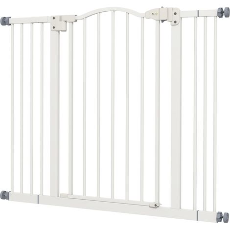 Cancellino per Cani Estensibile 74-100x78 cm in Metallo Bianco (1/5)