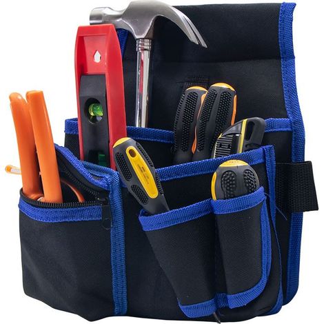 Électricien Porte-outils Sac à outils Sac de ceinture Électricien Mécanicien Porte-outils Sac de rangement 1pc Rouge (1/3)