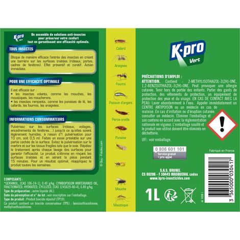 Barrière anti volant / rampant pulvérisateur, KAPO VERT, 1L (1/5)