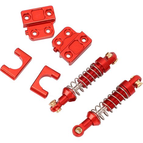 Lot de 2 amortisseurs arrière en alliage d'aluminium pour modèles réduits RC à l'échelle 1/12 (MN82, LC79, MN78, rouge). (1/5)