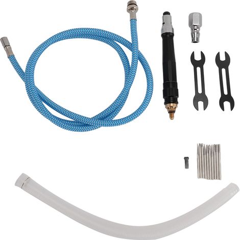 Meuleuse pneumatique à crayon 70000 tr/min raccord NPT 1/4 po mini outil de polissage et coupe à crayon avec mandrin 3 mm et 10 fraises (1/5)