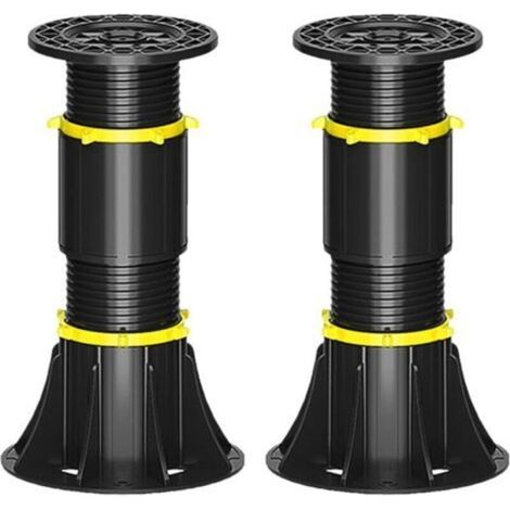 2 pieds réglables en hauteur pour lit (21–34 cm) – pieds centraux de soutien pour sommier à lattes – compatibles avec cadres de lit réglables et bases à ressorts (1/4)