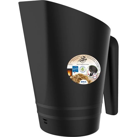 Eda Paletta per pellet nera plastica 0,7 kg