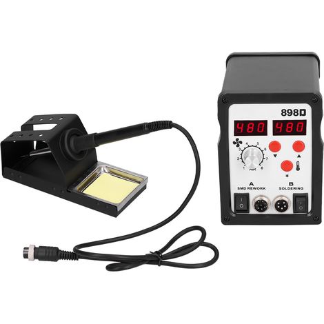 Digitale 2-in-1-Reparaturstation, Heißluftpistole mit konstanter Temperaturregelung, Lötkolben für Handy-Reparaturen, 250 V EU (1/5)