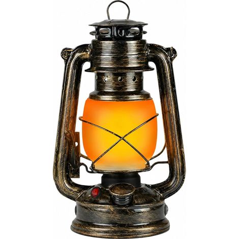Lanterne LED Vintage Rechargeable USB-C, 3 Modes Effet Flamme Jardin [Classe énergétique E] (1/5)