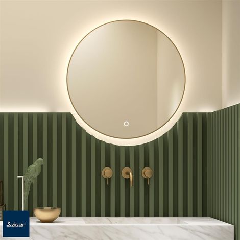 Miroir GLOBE 600 Rond avec éclairage LED à capteur (11 W - 40000ºK) IP44 DORÉ Ø 600 mm (1/3)