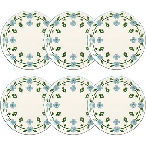 Lot de 6 assiettes à dessert 19cm en porcelaine, PRIMAVERA (1/5)