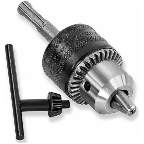 Mandrin Perceuse 1,5-13 mm 1/2-20 UNF avec adaptateur sds plus et clé de Serrage (1/4)