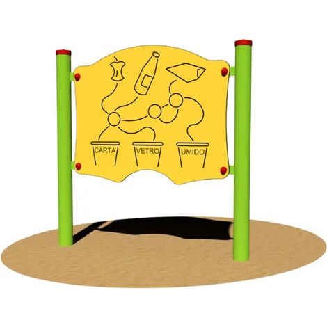 Ecology Playground Panel 303 steel Ø89mm EN 1176 tactile path 3-8 years - 1 Kg