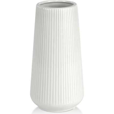 Vaas Ceramique - 20 cm - Design Minimaliste - Pour Fleurs Fraiches ou Sechees - Usage Interieur Salon Bureau Chambre - Lot de 1 (1/5)