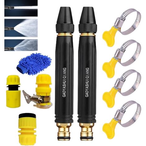 Buse Haute Pression Pour Tuyau Arrosage, De D'arrosage Ajustable à Torsion Résistance, Balayage Jet, La Maison, L'extérieur, Pelouse, Cour (2SET) 2set -
