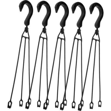 5 PCS Chanes de Suspension Plastique pour Jardinires Crochets Rotatifs 360 pour Pots de Fleurs (1/5)