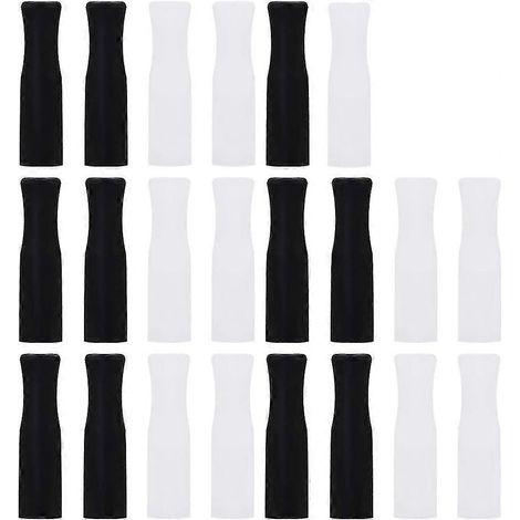 22 embouts de paille réutilisables en silicone transparent de qualité alimentaire, compatibles uniquement avec les pailles de 6 mm de diamètre extérieur. (1/5)