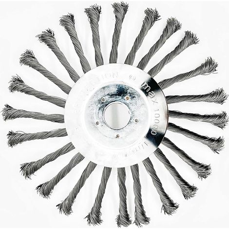 Brush Cutter Head 254 x 25.4 mm Steel Wire Brush Cutter Universal Weeding 10 Inch for Lawn Tools Garden Moss and Rust Removal (1/5)