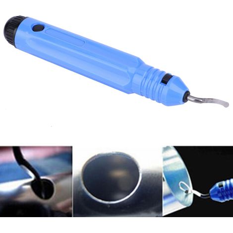 Racloir à ébavurer acier rapide lot 12 pièces pour aluminium plastique manche 14.5 cm tête 5 cm outil pro retouche bord (1/5)
