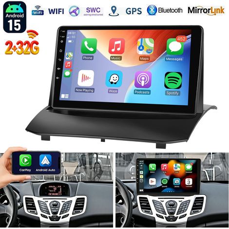 Autoradio Android 15 avec CarPlay, GPS, RDS, Wi-Fi et radio FM pour Ford Fiesta (2009-2017) - 2+32G (1/5)