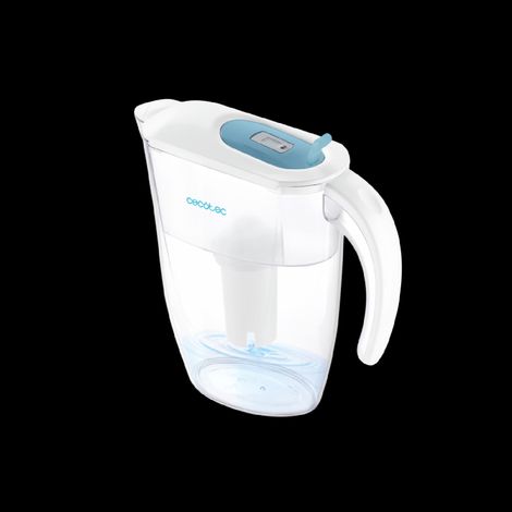 Cecotec H2ONature 2400 - Caraffa purificante attiva dell'acqua, filtro a quattro strati, indicatore LCD, capacità massima 2,4 L senza filtro, coperchio rimovibile, include 3 filtri (1/5)