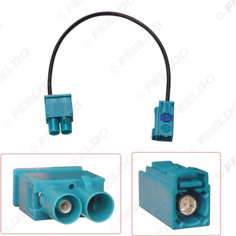 Câble adaptateur d'antenne de voiture FAKRA double mâle vers simple femelle, câble de modification d'antenne FAKRA, câble adaptateur radio FM.