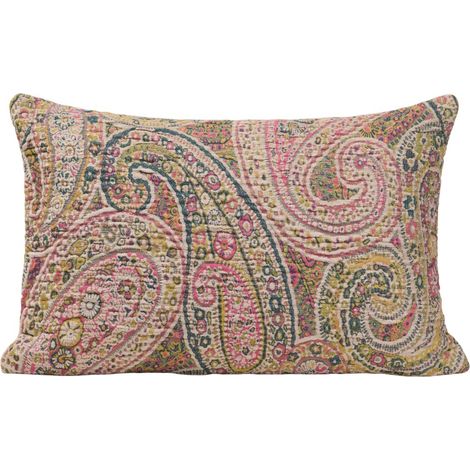 Housse de coussin 40x60 cm MADURA - Ivoire et multicolore - NAZANEEN