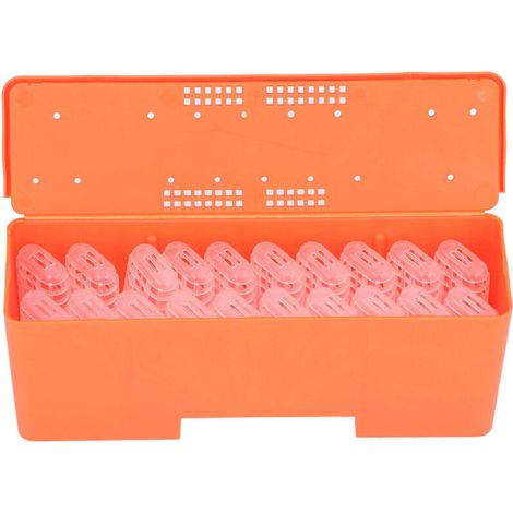 Boîte de Transport de Cage de roi avec 20 pièces Cages d'élevage de reine d'abeille outils d'apiculture de Cage de roi transparente