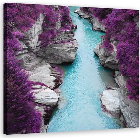 Tableau décoratif Montagne Paysage Lilas 30x30 (1/5)
