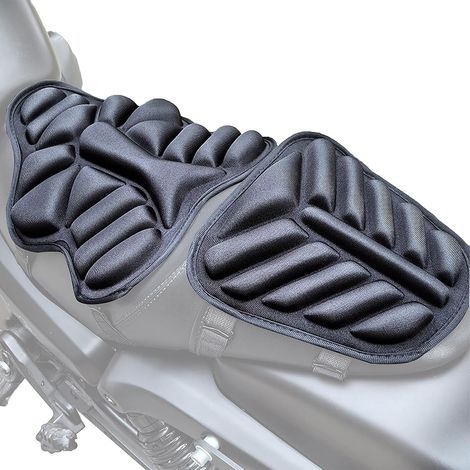 Adatto per sella moto universale traspirante e ammortizzante, sella passeggero anteriore, sella passeggero posteriore, cuscino per lunghi viaggi, un set (1/5)