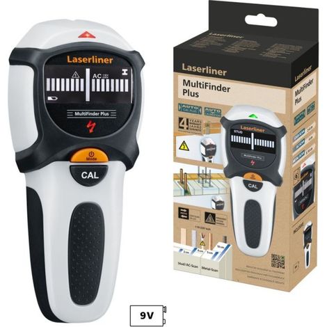 Laserliner Ortungsgerät MultiFinder Plus 080.965E Ortungstiefe (max.) 100 mm Geeignet für Holz, ei (1/2)