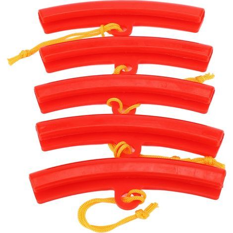 Ensemble de 10 protections de jantes en caoutchouc rouge pour changeur de pneus (1/4)