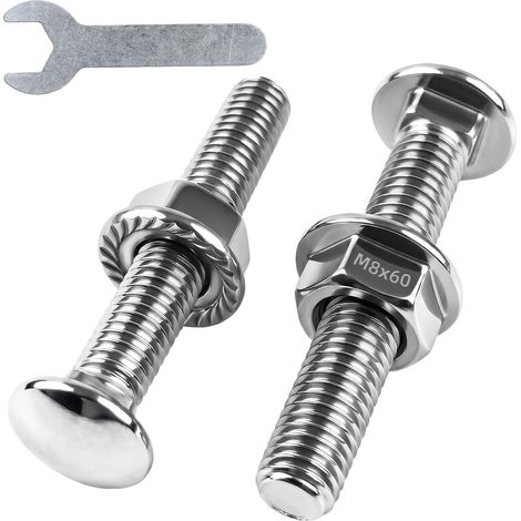Lot de 15 Boulons De Carrosserie Avec Écrous À Bride M8x60mm (1/5)